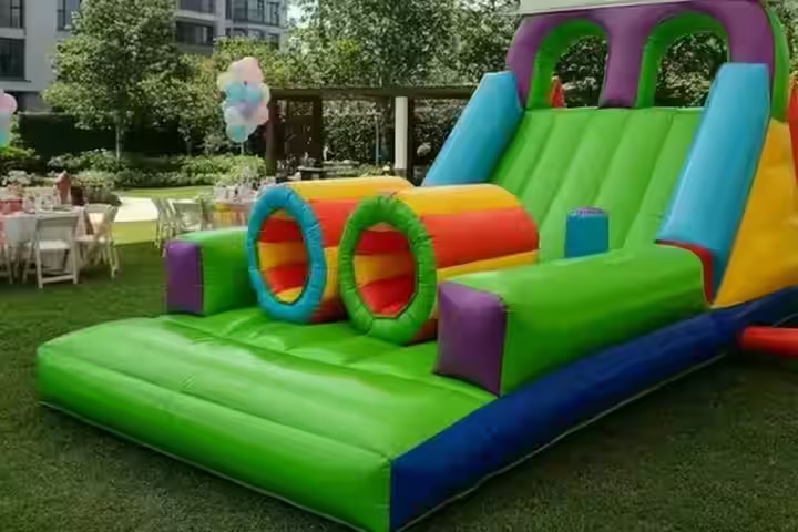 Extremo inflable detalle obstáculos - Muros y túneles CDMX